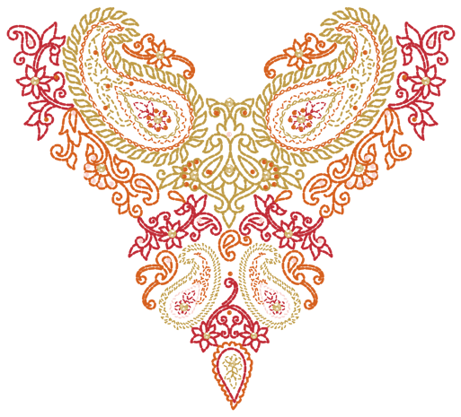 民族风面具十字绣