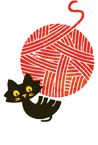 玩毛线团的小猫