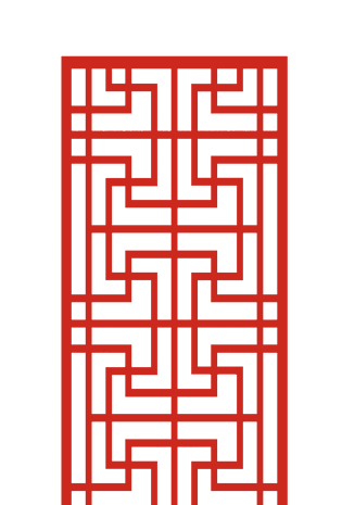 红色框边剪纸
