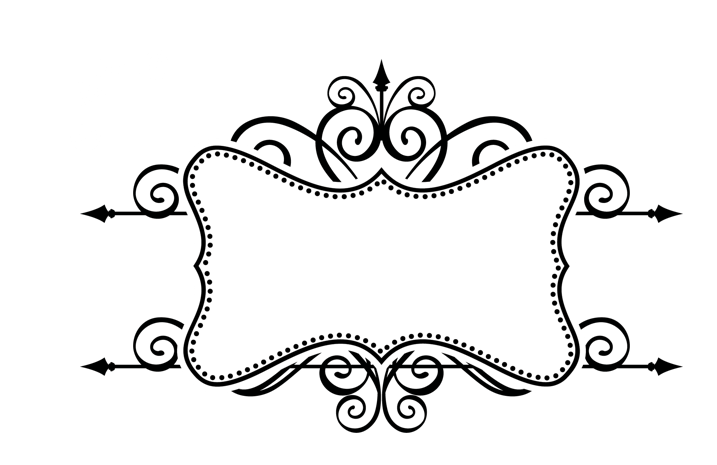 黑色欧式简约边框线条边框