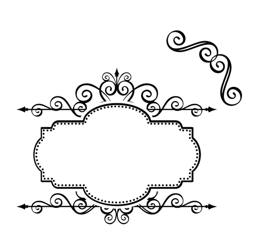 黑色欧式简约边框线条边框