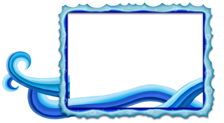 海浪方形边框图片