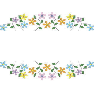 边框pngpsd2000*2000小碎花花边装饰pngpsd2000*2000小清新小花边框pn