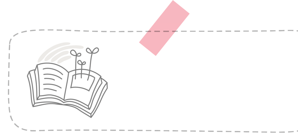 卡通手绘书本便签边框