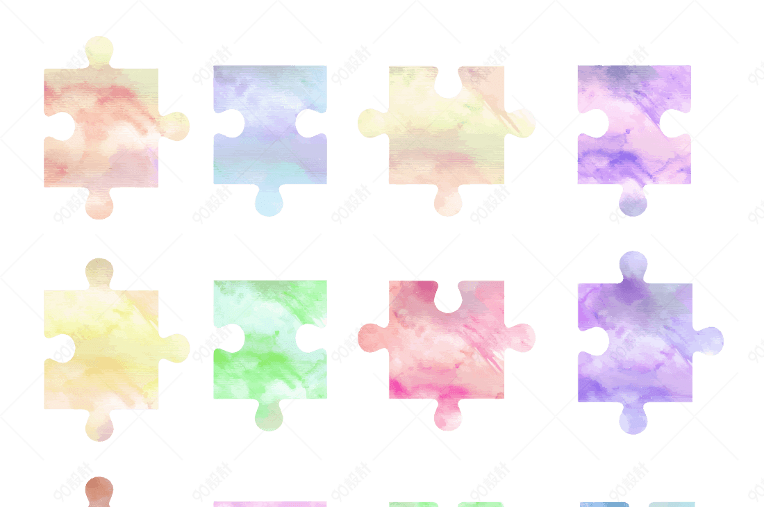 水彩拼图