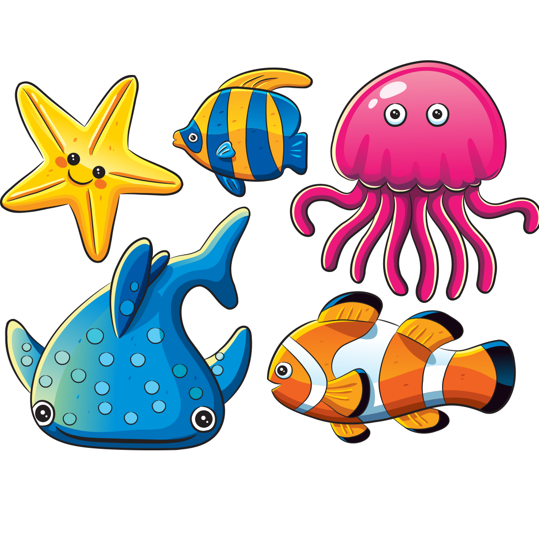 卡通海洋生物图片