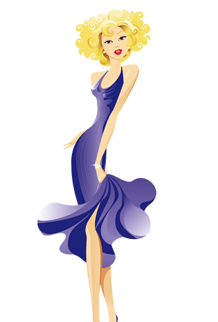 2000*2000手绘摩登女郎pngpsd2000*2000卡通时尚女郎pngpsd2000*2000