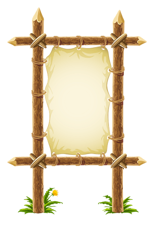 原始木制牛皮纸告示牌