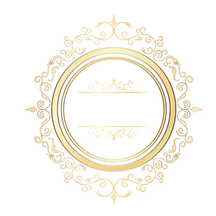 金色圆形边框