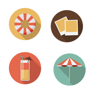 夏季元素图标矢量