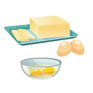 pngpsd2000*2000牛奶黄油鸡蛋pngpngpsd2000*2000卡通黄油果pngpsd