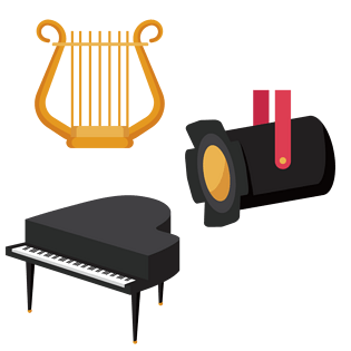 卡通钢琴图片大全