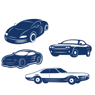 蓝色复古四驱赛车儿时玩具pngpsd2000*2000情人节出游旅行卡通赛车