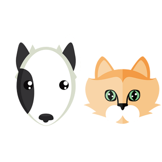 猫与狗头像pngpsd2000*2000黑白奶牛素材pngpsd2000*