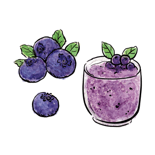 蓝莓果汁头像图片