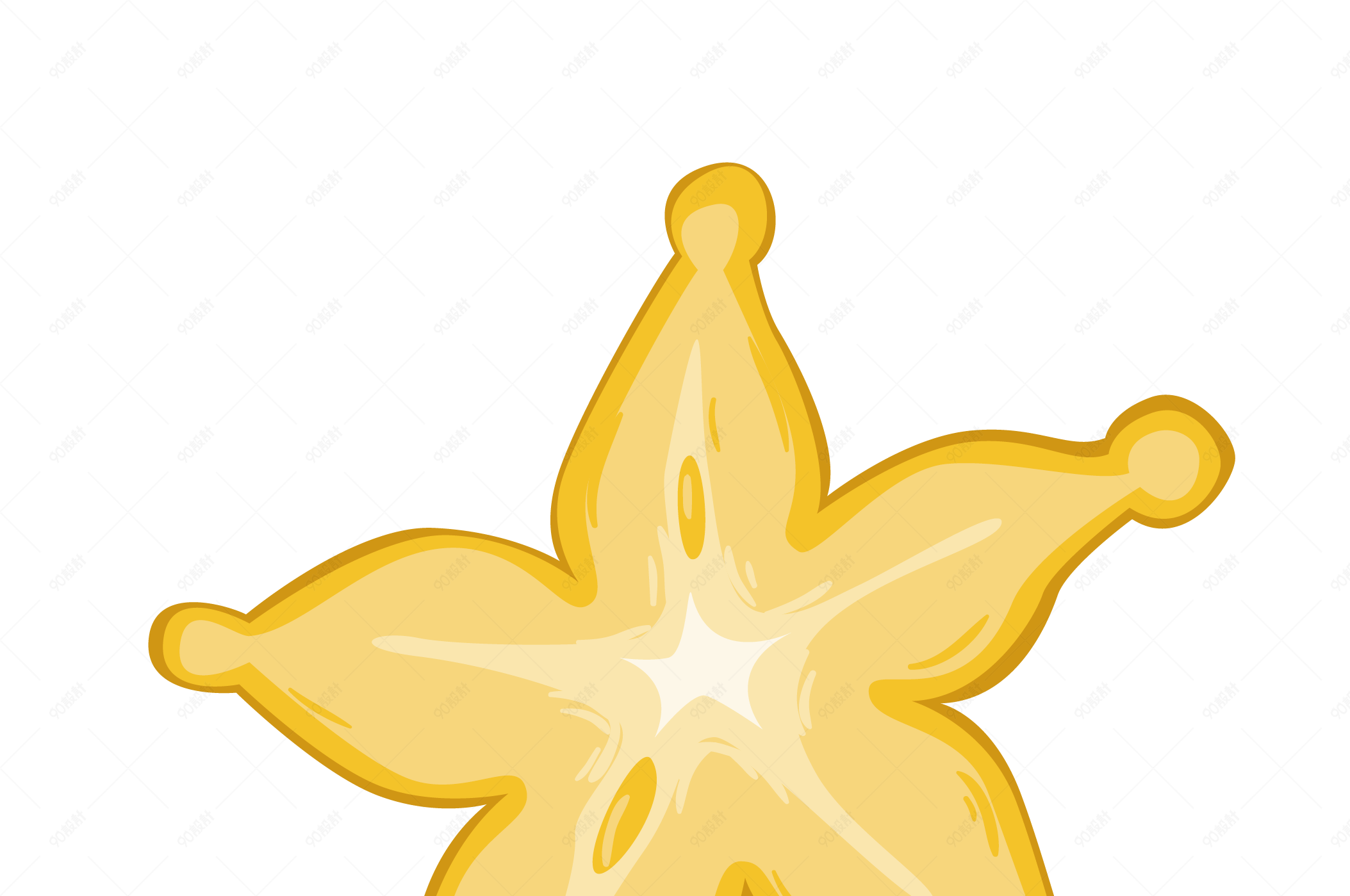 黄色杨桃【电商元素png】-90设计网