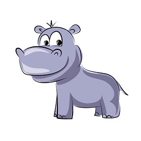 卡通河马
