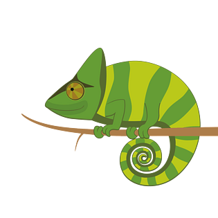 卡通动物变色龙