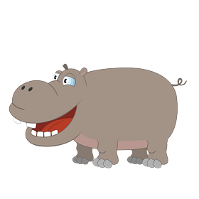 卡通河马