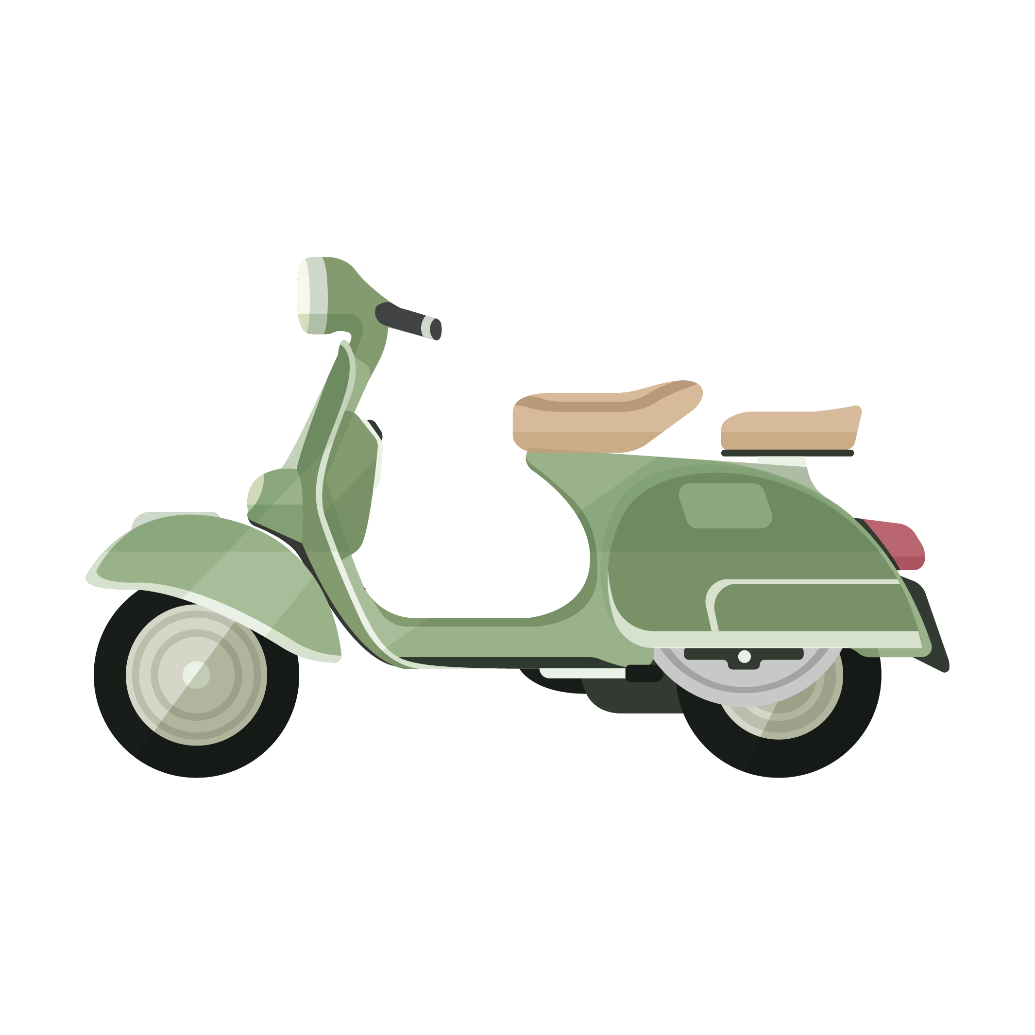 手绘电动车_卡通扁平化电动车免费下载_高清png图片-90设计网