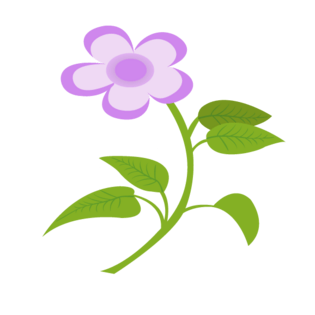 卡通简笔小花素材