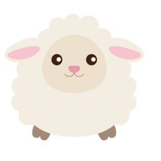 绵羊pngpsd2000*2000可爱恐龙贴纸pngpsd2000*2000卡通手绘小绵羊png