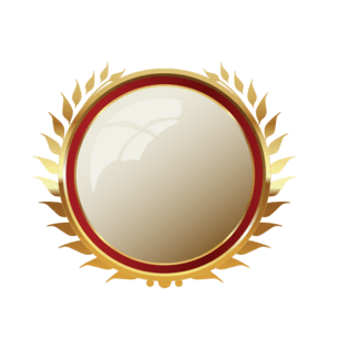 金色圆形徽章标志素材