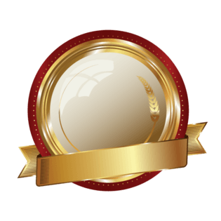 金色圆形徽章标志素材