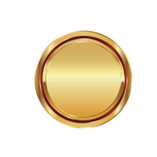 金色圆形徽章素材