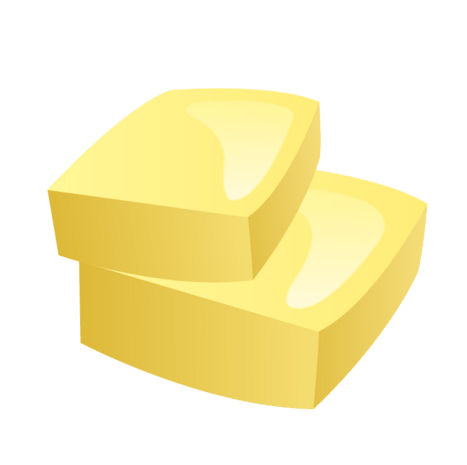 卡通黄油果pngpsd2000*2000卡通烘烤成分面包材料烤粉鸡蛋黄油和牛奶