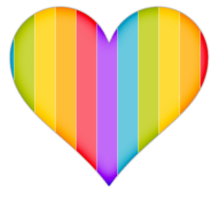 彩虹爱心图片大全