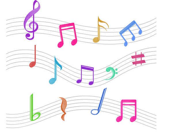 彩色音乐符号