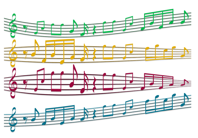 五线谱音符模板