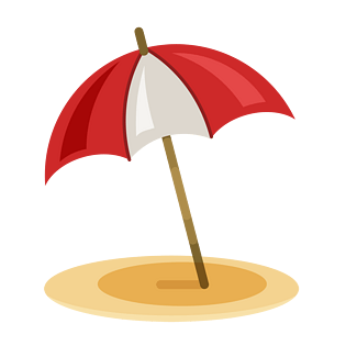 伞pngpsd2000*2000夏日沙滩元素扁平画卡通手绘pngpsd2000*2000暑假来