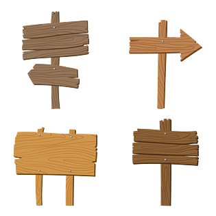 简笔画举标牌pngpsd2000*2000木质指示牌pngpsd2000*2000原始木制