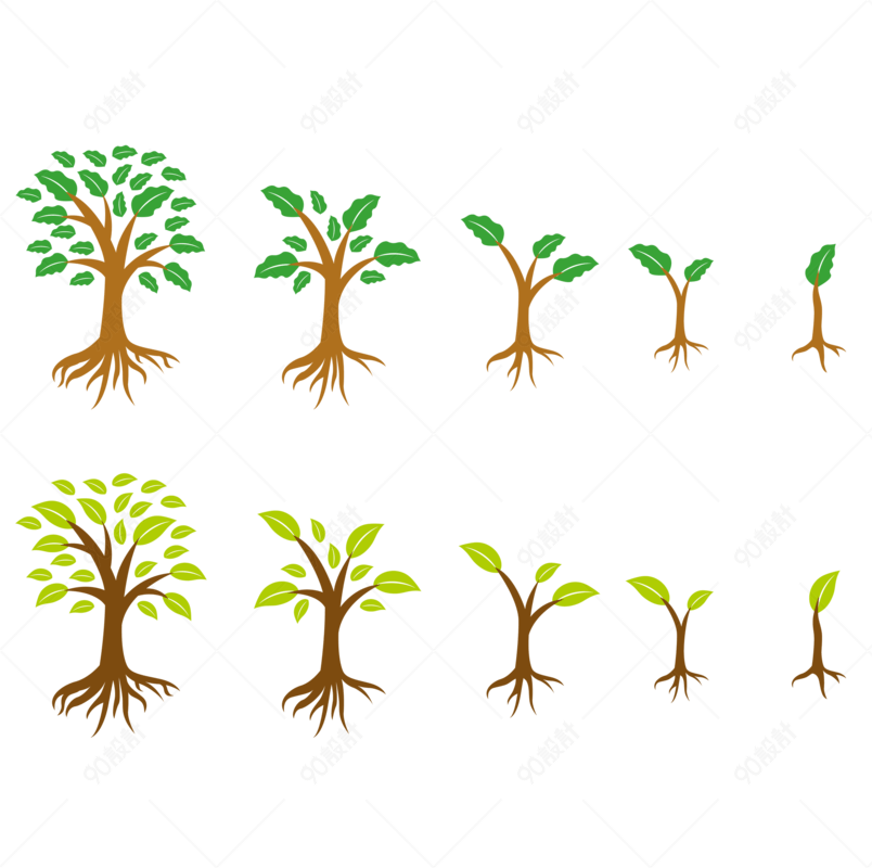 慢慢长大的树苗【免抠元素png】-90设计网