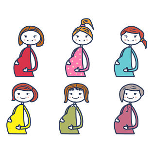 孕妇手绘图片大全