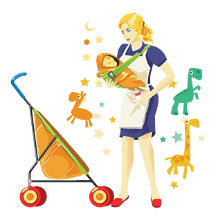 辣妈pngpsd2000*2000手绘速食油炸薯条插画pngpsd2000*2000手绘卡通