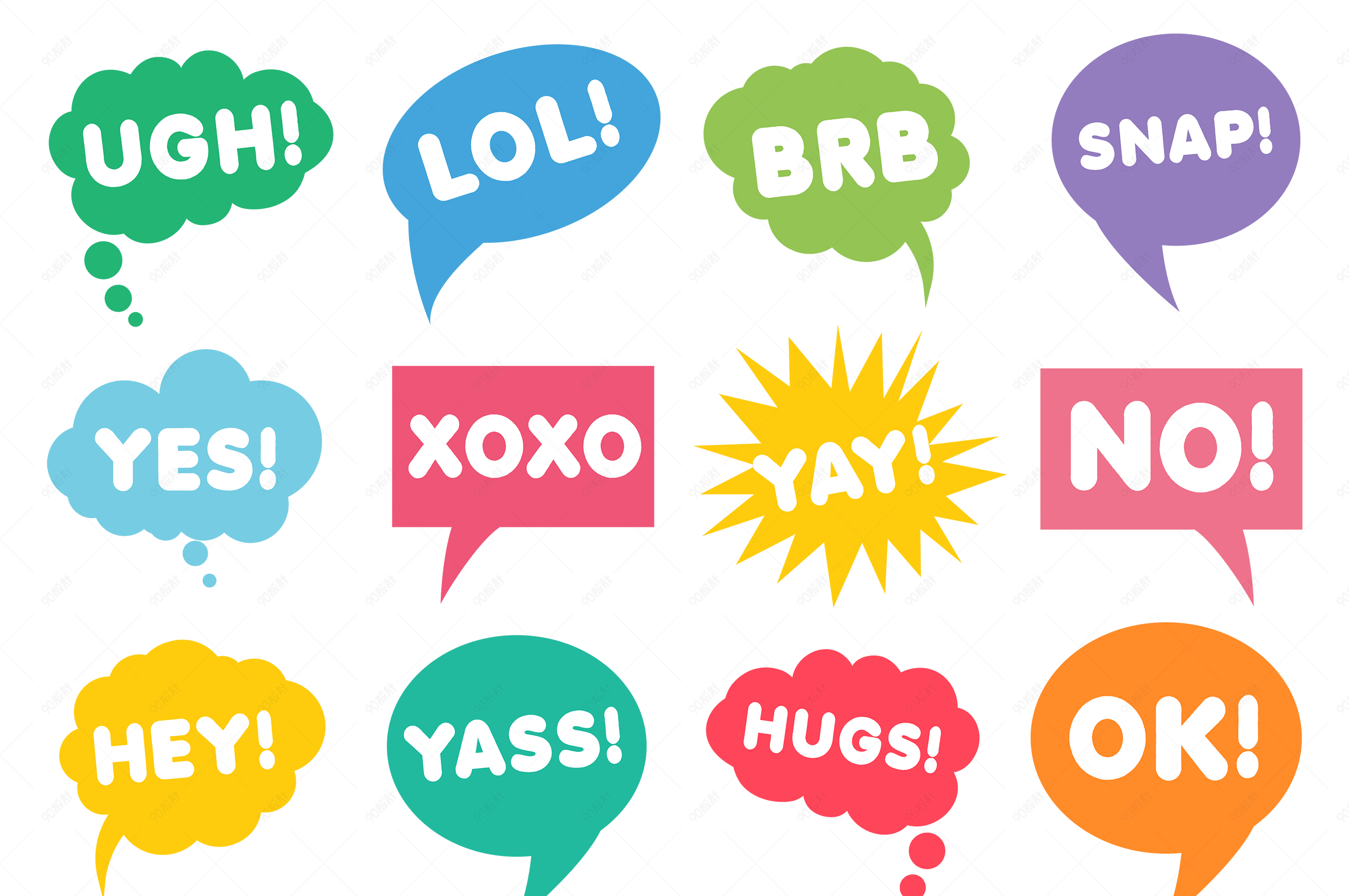 带字体的气泡对话框