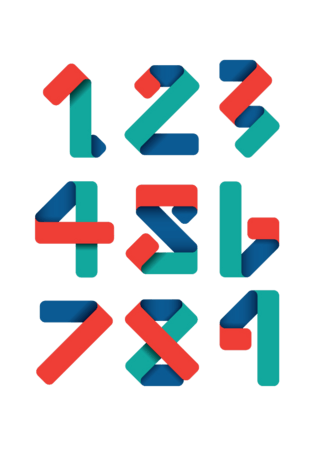 手绘阿拉伯数字12345678