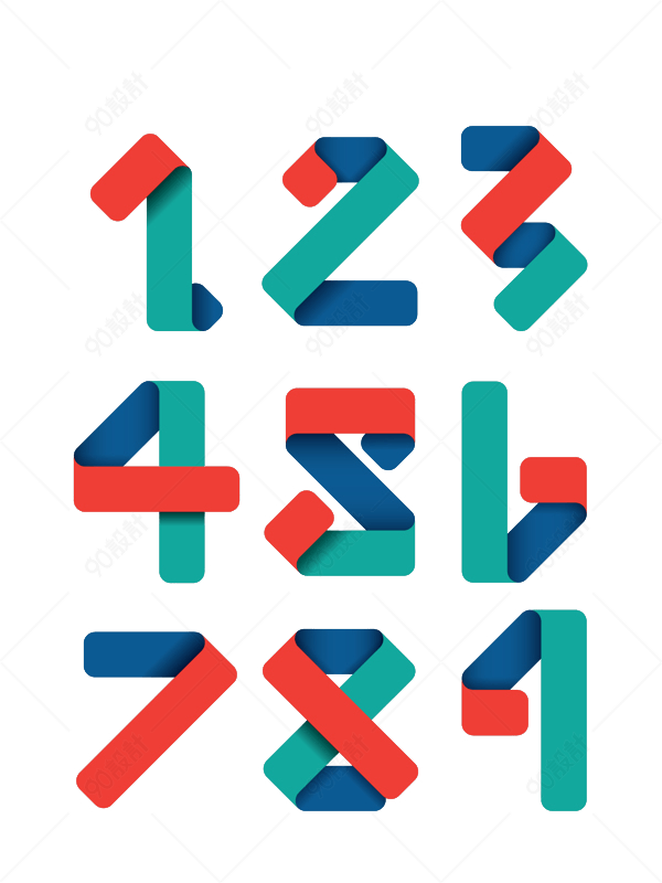 手绘阿拉伯数字12345678