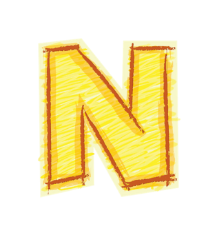 字母n的艺术字体图片