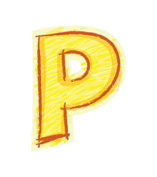 小写字母p的创意画图片
