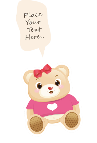 卡通蝴蝶结小熊