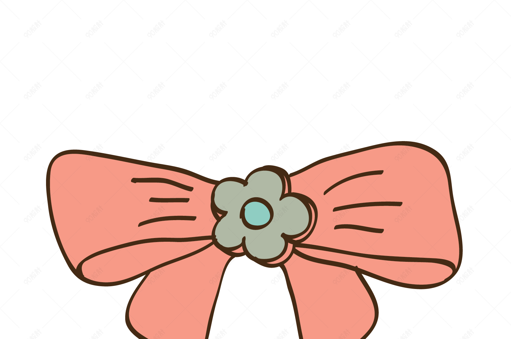 卡通可爱蝴蝶结公主范