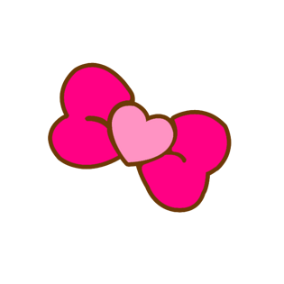 粉色蝴蝶结表情符号图片