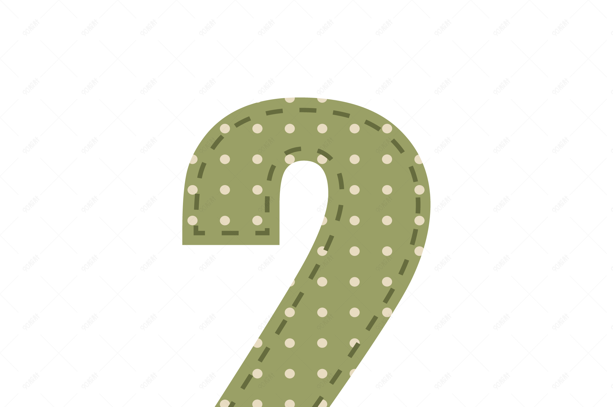 可爱布艺数字字体2