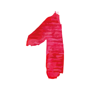 红色水彩数字字体1