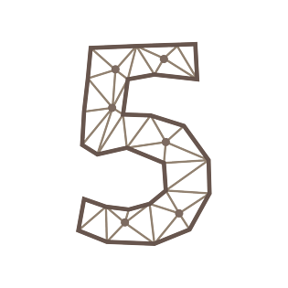 线框三角形几何数字5