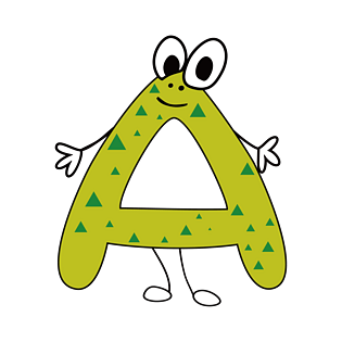 卡通英文字母字体a